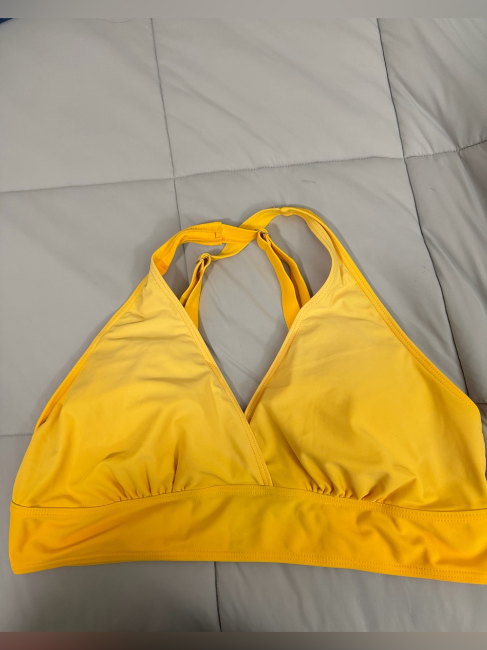 Yellow Bikini Top + Floral High-Waisted Bottoms Two-Piece Swimsuit